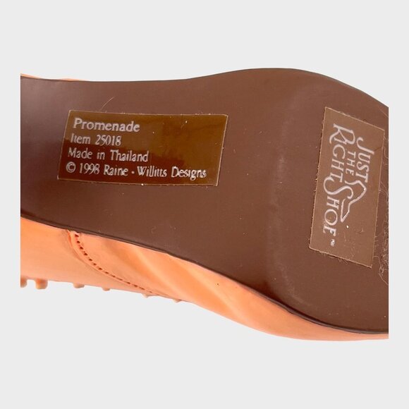 Vintage Just the Right Shoe Promenade Peach Pearls Raine-Willitts Designs - Picture 2 of 11